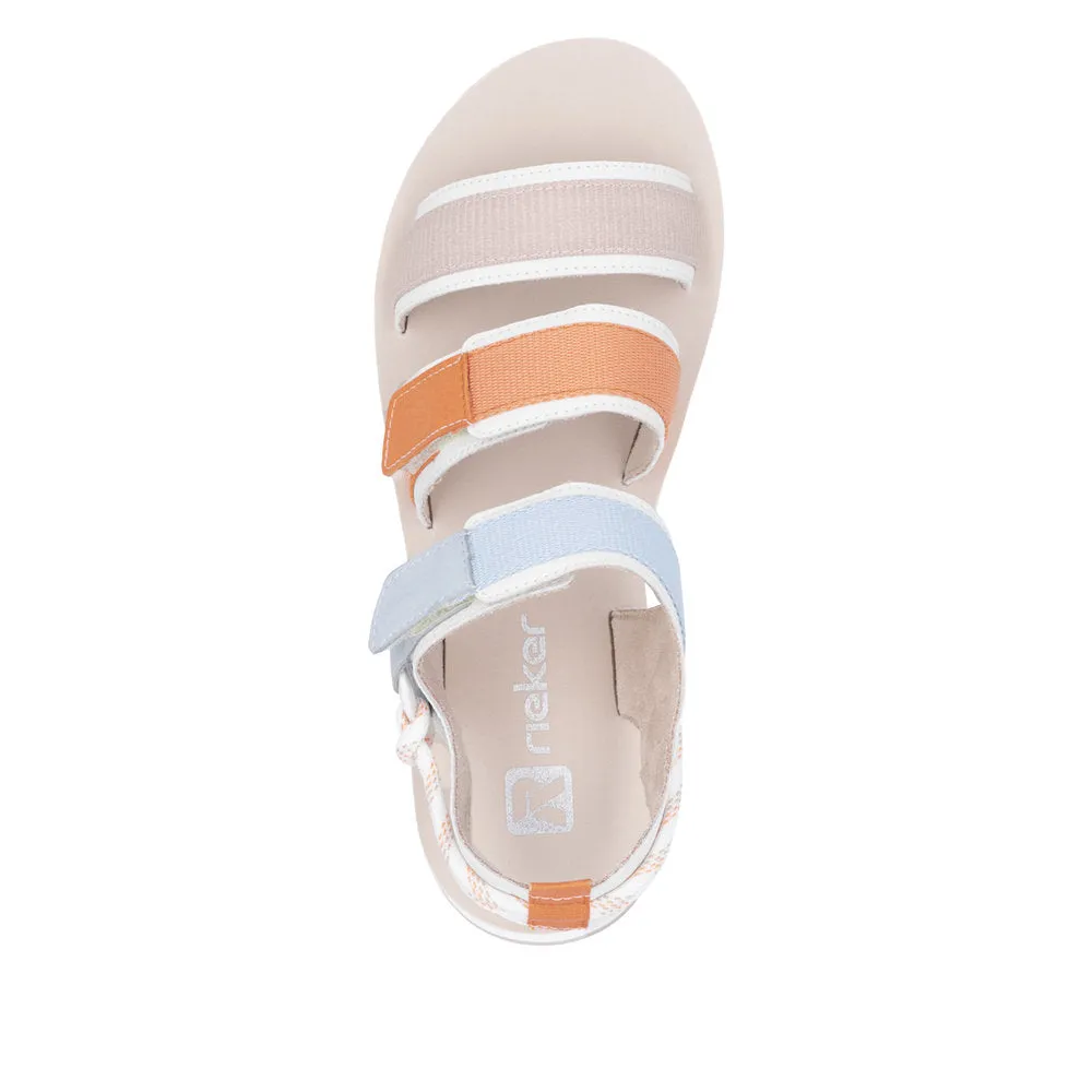 Rieker - W3052-90 - Paper/Lightrose/Salmon/Carrot/Ciel - Sandals
