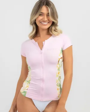 ROXY Capped Sleeves Full Zipped Lycra - Quiet Green Coast 2 Coast