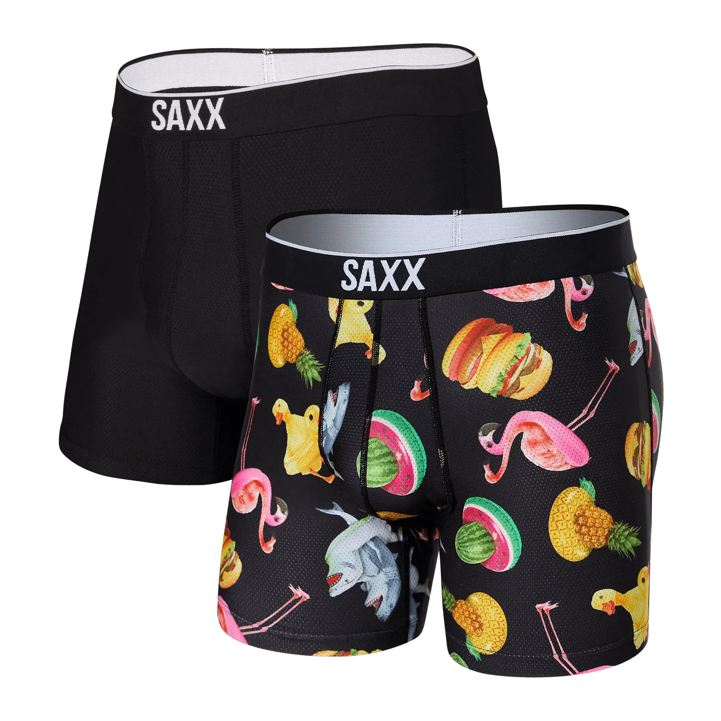 Saxx Volt Boxers (2 Pack) - Mega Meta Floaties / Black