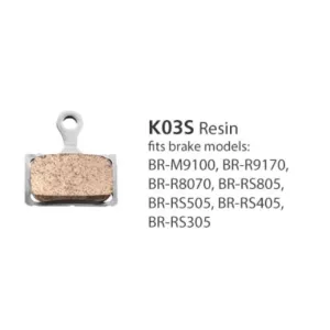 Shimano Resin Pad & Spring K03S - Road Disc Brake Fits BR-M9100