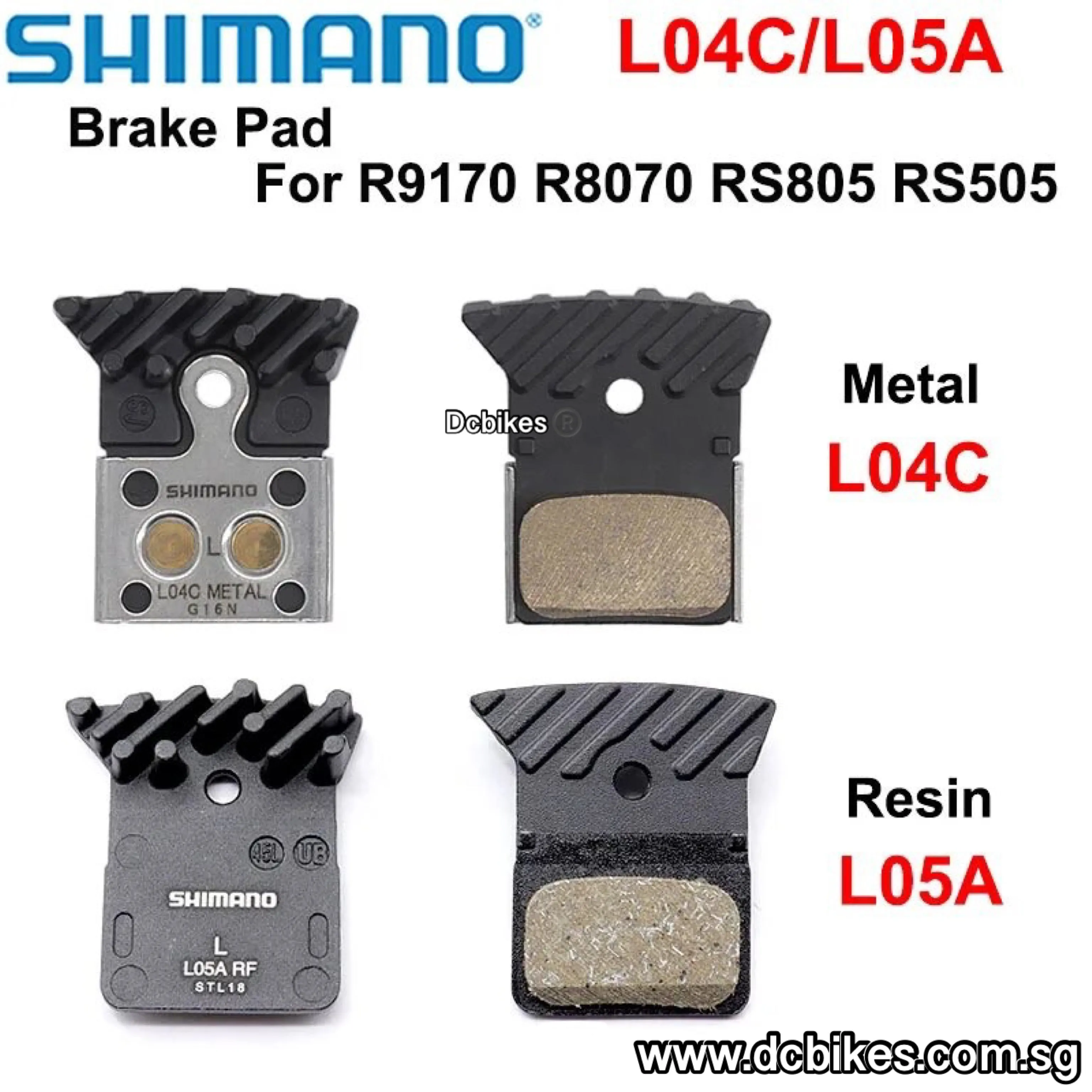 Shimano Ultegra Resin | Metal Ice Tech Brake Pads For Flat Mount L02A L03A L05A L04C