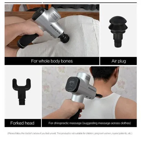 Silver Professional Deep Tissue Massager for Muscle | Actinput