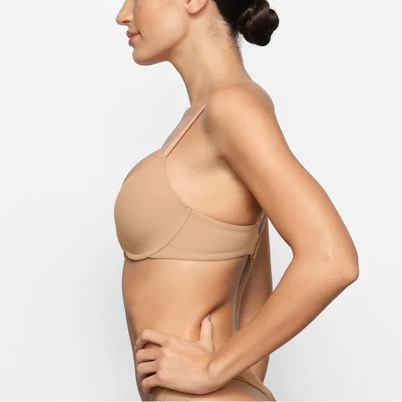 SKIMS Ochre Fits Everybody T-Shirt Bra, Nude Size 42D, New w/Tag