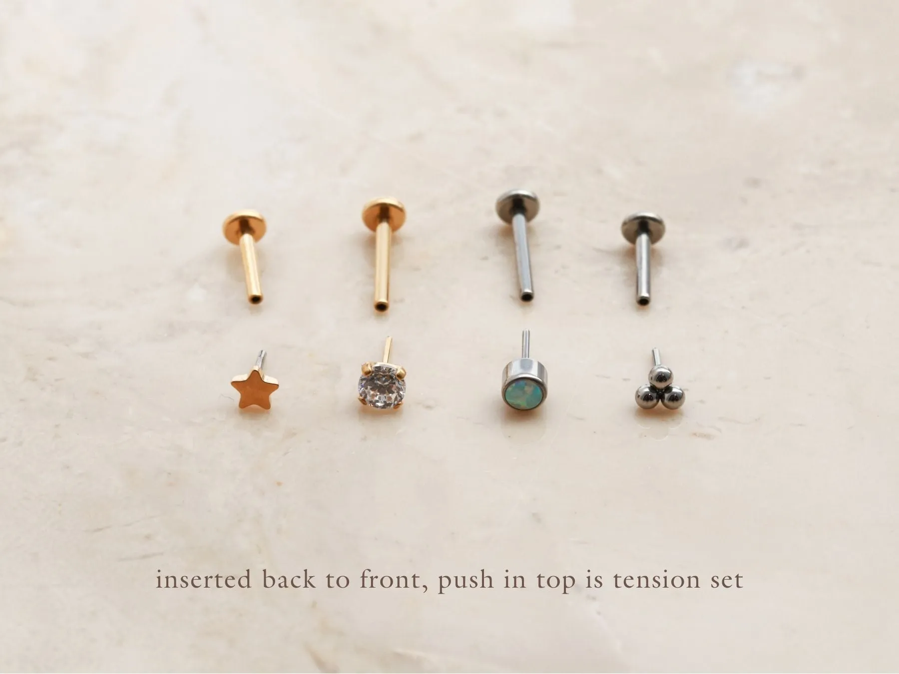 Skull - Titanium Flat Back