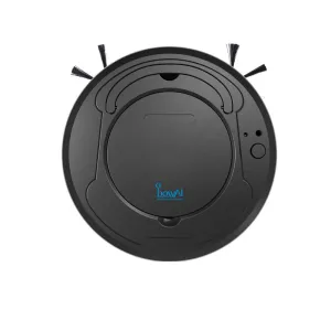 Smart Robot Floor Cleaner 3-In-1 Auto Rechargeable Smart Floor Sweeper - Black