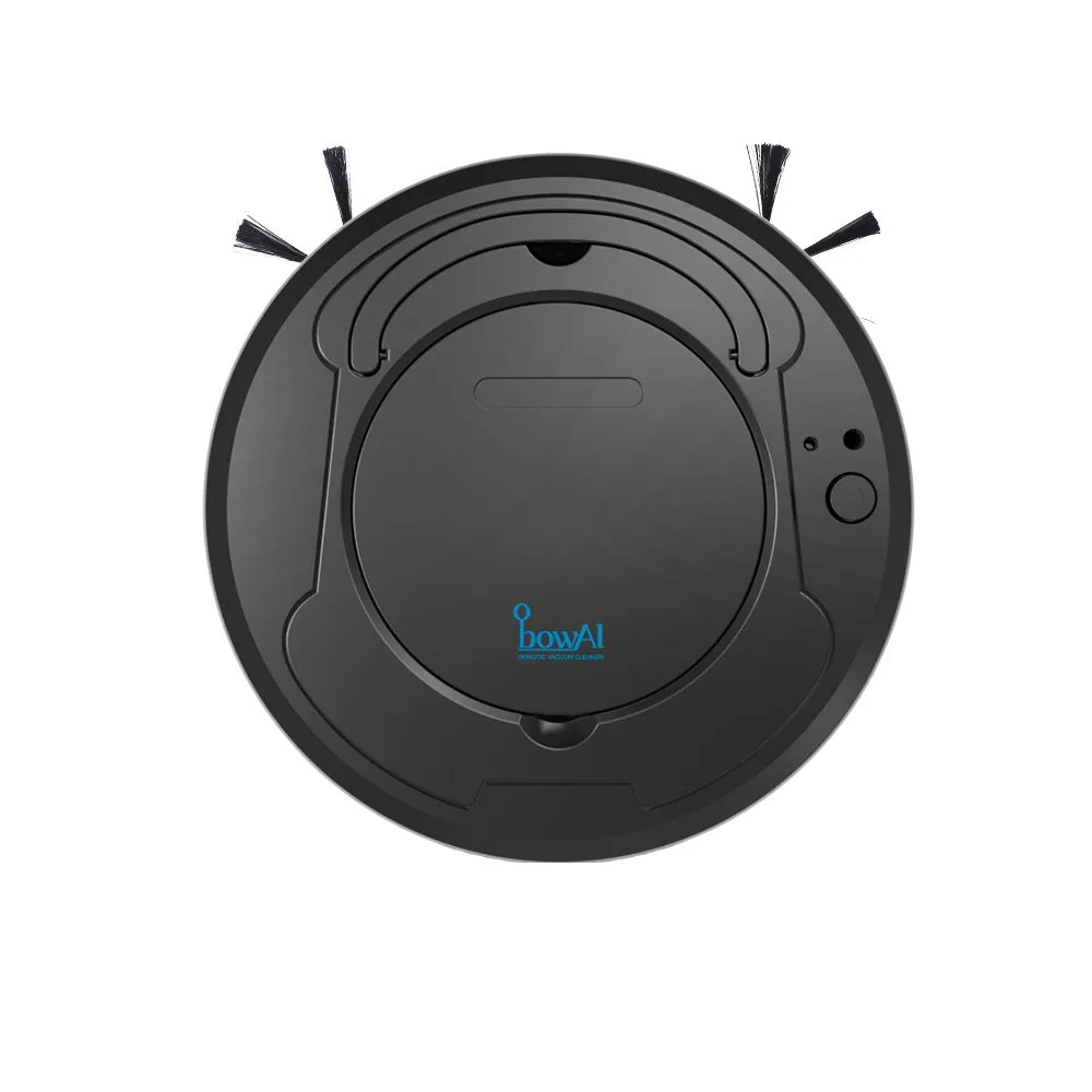 Smart Robot Floor Cleaner 3-In-1 Auto Rechargeable Smart Floor Sweeper - Black