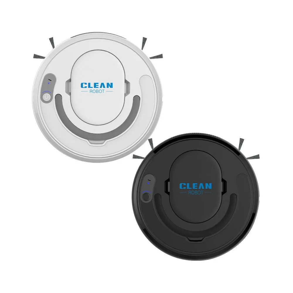 Smart Robot Floor Cleaner 3-In-1 Auto Rechargeable Smart Floor Sweeper - Black