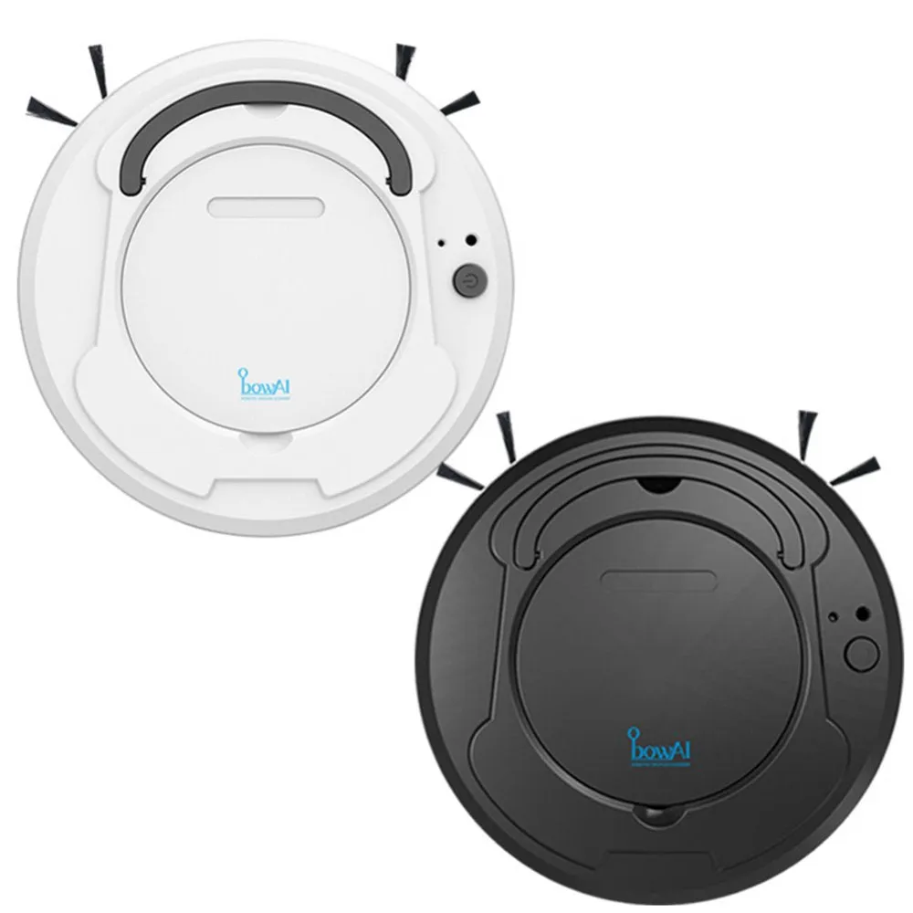 Smart Robot Floor Cleaner 3-In-1 Auto Rechargeable Smart Floor Sweeper - Black