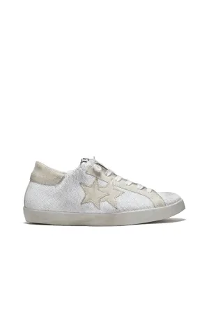 Sneaker Low Felpa Bianca/Crosta Ghiaccio