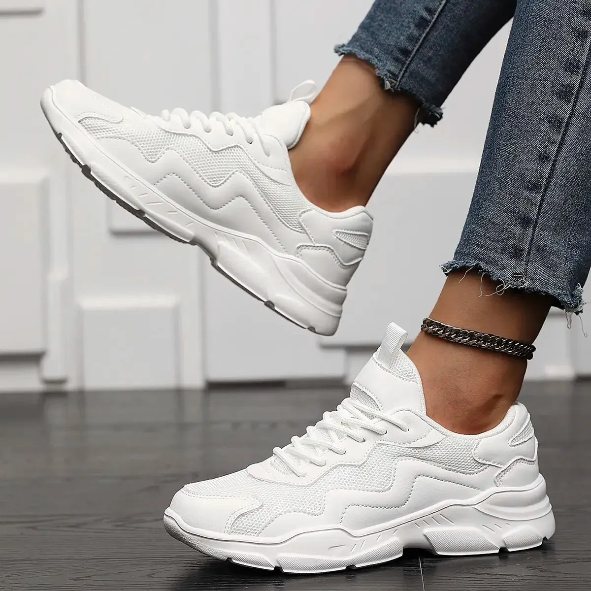 Sneakers Women Shoes Women lightweight mesh breathable versatile casual shoes black sneakers for men and women