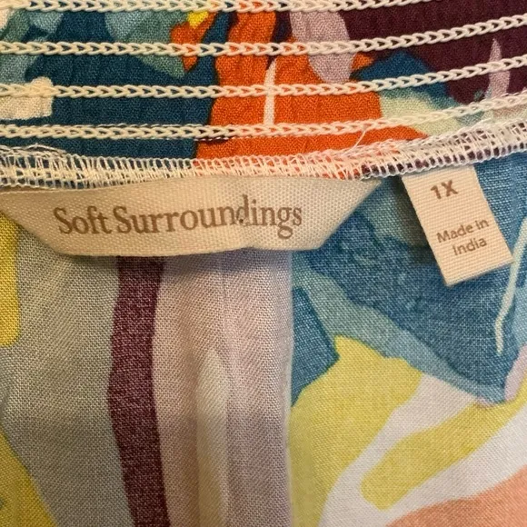 SOFT SURROUNDINGS The Kara skirt colorful full length size 1X