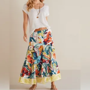 SOFT SURROUNDINGS The Kara skirt colorful full length size 1X