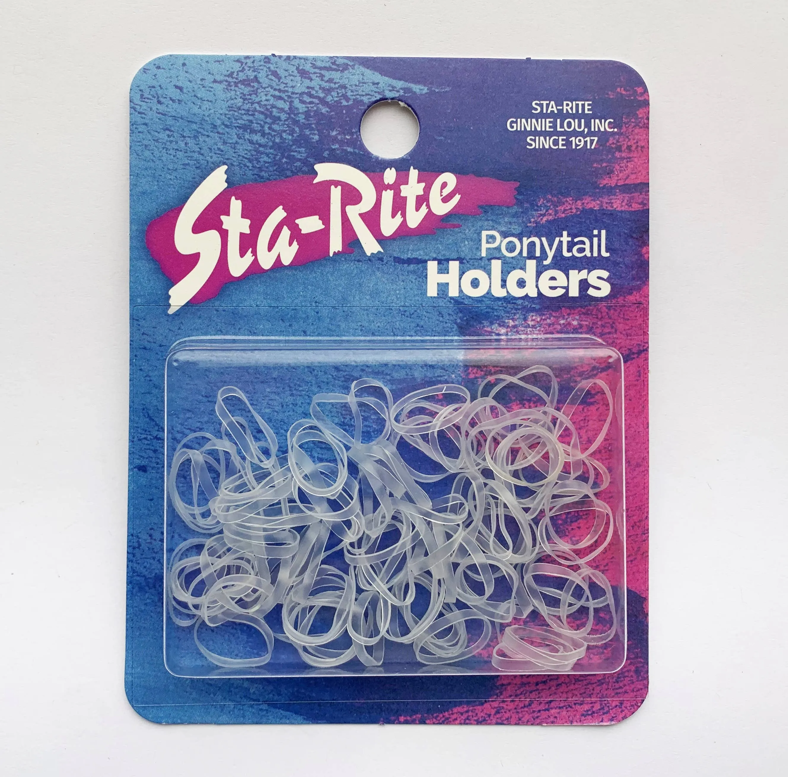 Sta-Rite Ginnie Lou - Clear Hair Elastics - 100 ct