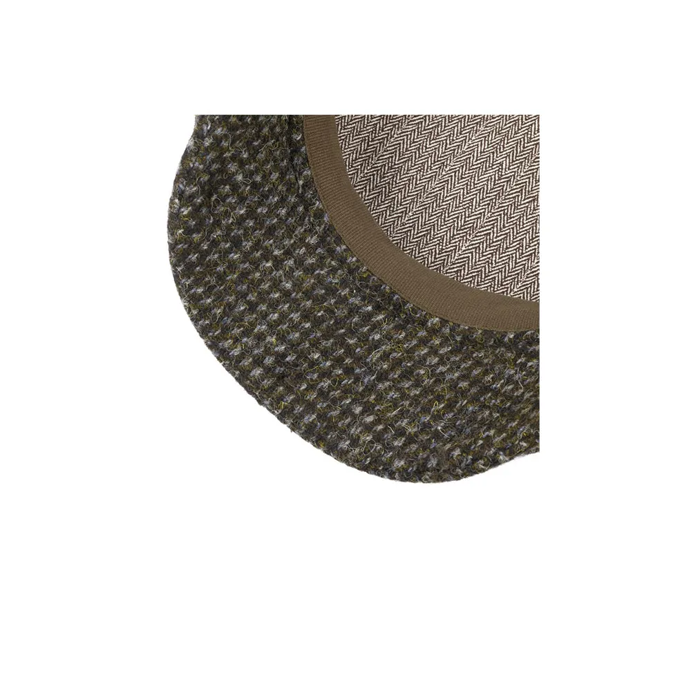 Stetson - Maguire Harris Tweed - Sixpence/Flat Cap - Olive