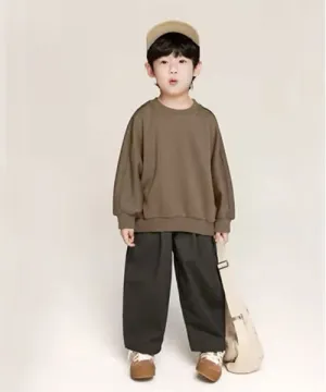 Stylish And Comfortable - Wide Children's Trousers In A Trendy Design