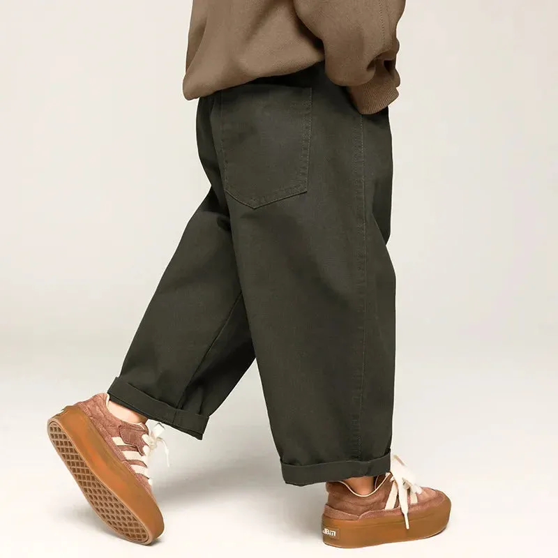 Stylish And Comfortable - Wide Children's Trousers In A Trendy Design