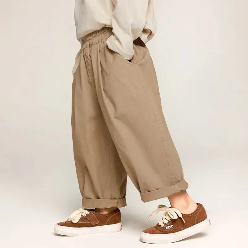 Stylish And Comfortable - Wide Children's Trousers In A Trendy Design