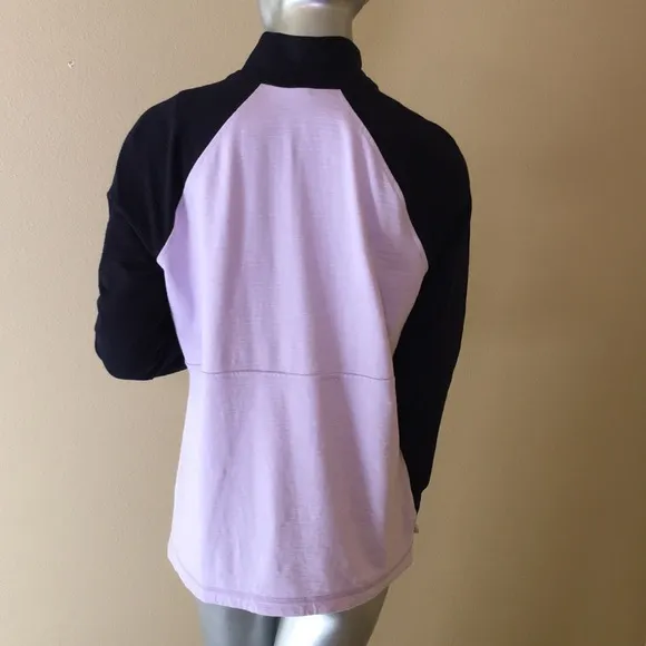 T by TALBOTS | SLUB TERRY LONG SLEEVE PULLOVER - COLORBLOCK