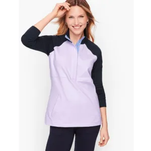 T by TALBOTS | SLUB TERRY LONG SLEEVE PULLOVER - COLORBLOCK