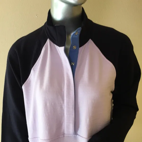 T by TALBOTS | SLUB TERRY LONG SLEEVE PULLOVER - COLORBLOCK