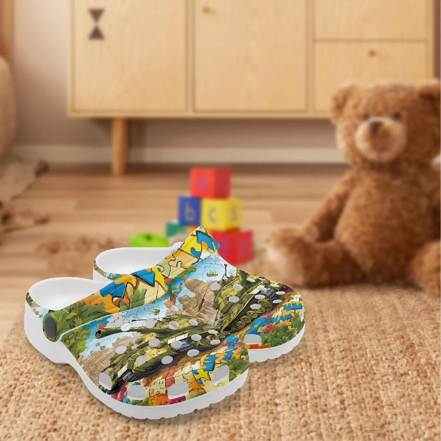 Tank Puzzle! Kids Rok-Clogs