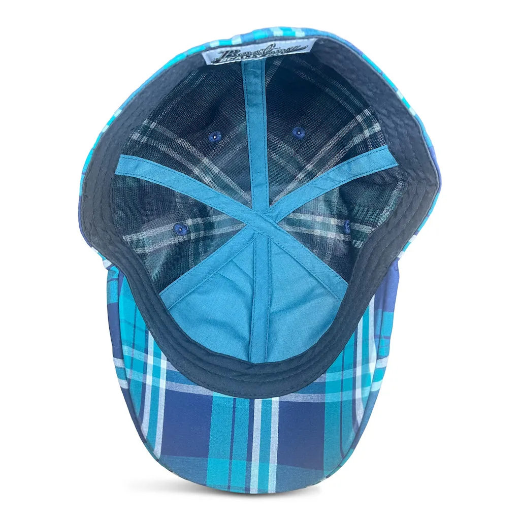 The Sweetwater Plaid Trainer Boston Scally Cap - Tealwater