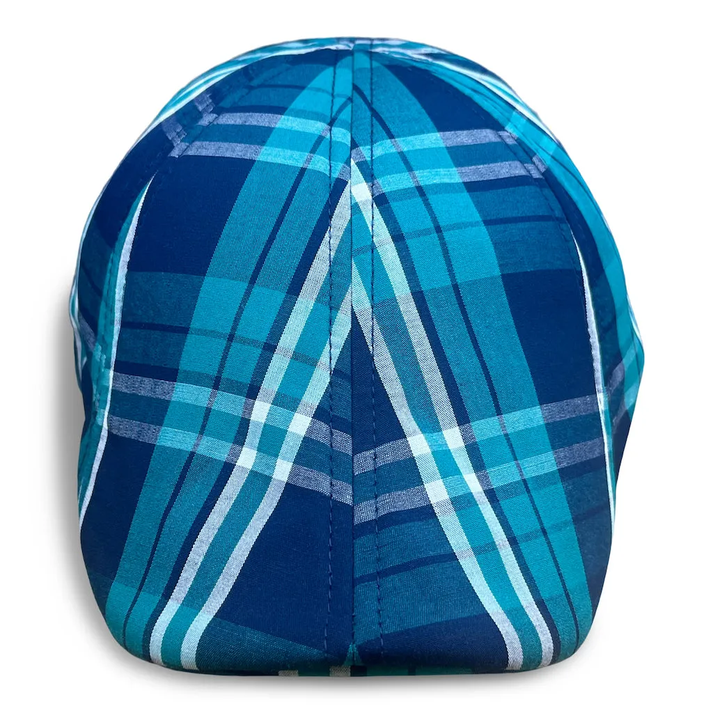 The Sweetwater Plaid Trainer Boston Scally Cap - Tealwater