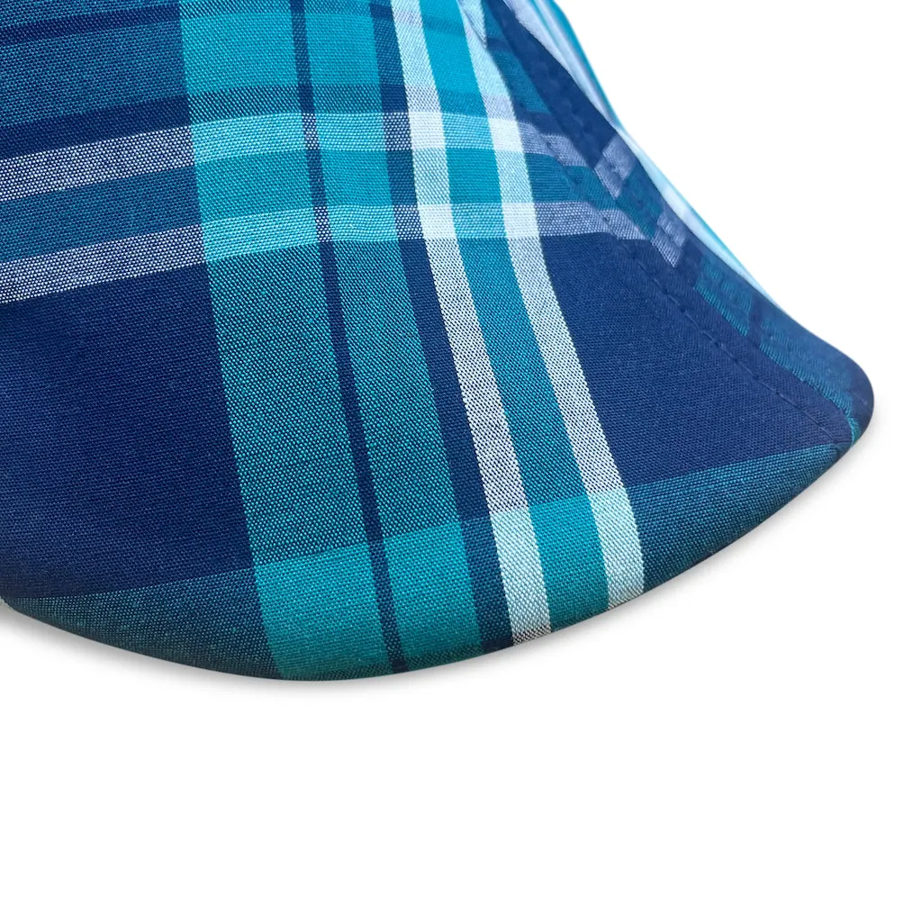 The Sweetwater Plaid Trainer Boston Scally Cap - Tealwater