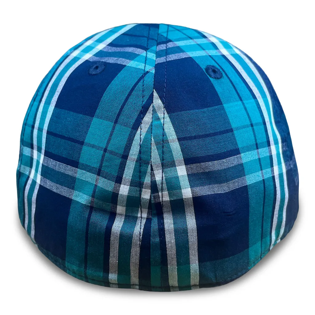 The Sweetwater Plaid Trainer Boston Scally Cap - Tealwater