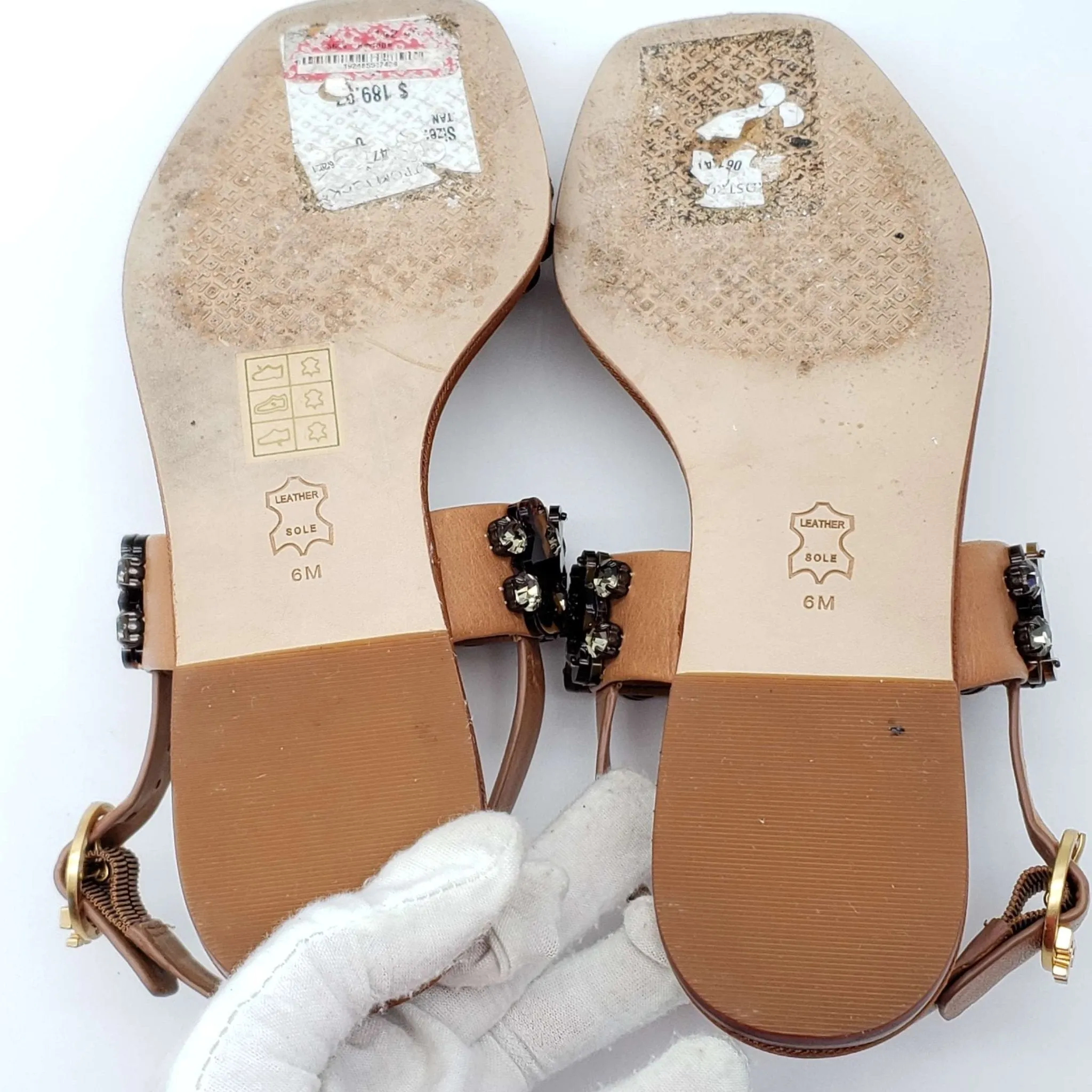 Tory Burch Brown Leather Sandal