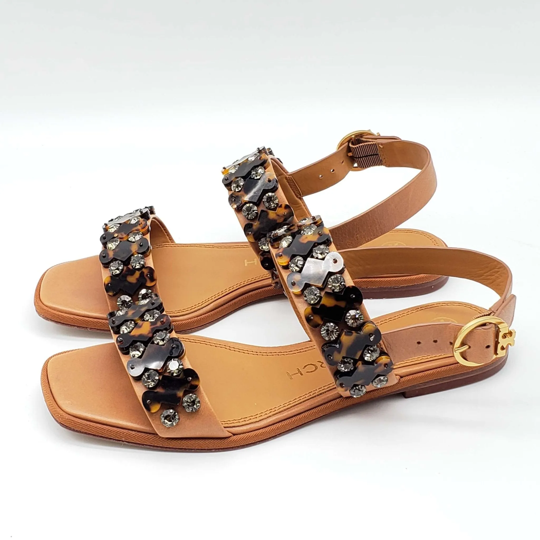 Tory Burch Brown Leather Sandal