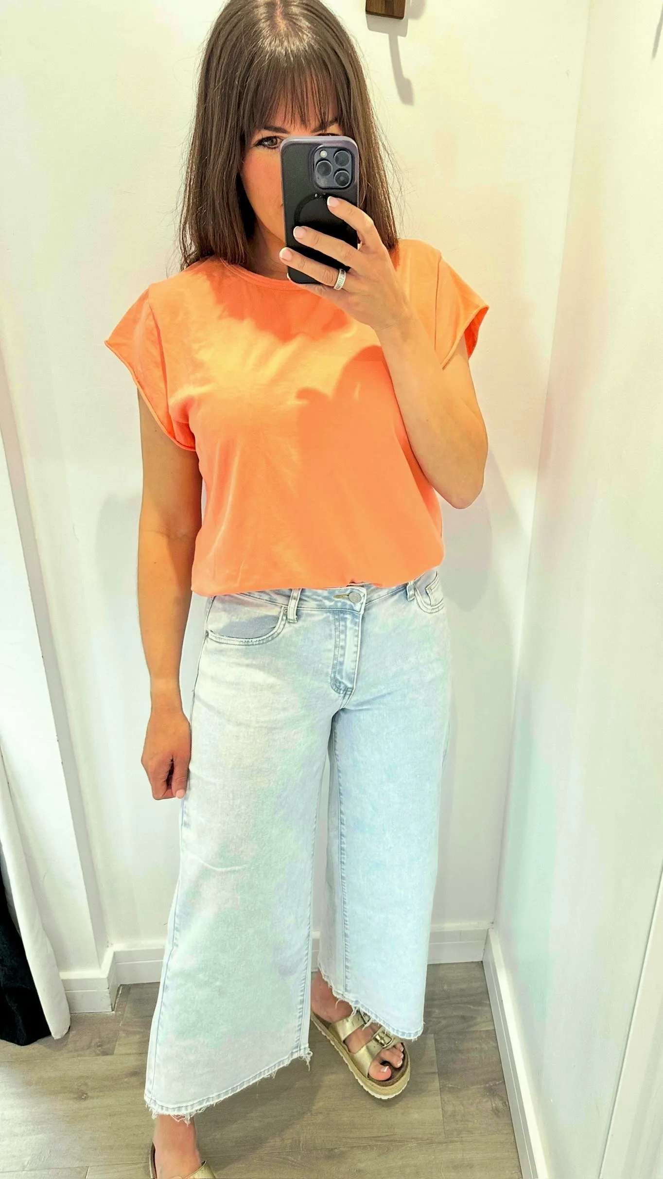 TOXIK LIGHT WASH CROPPED WIDE LEG JEANS