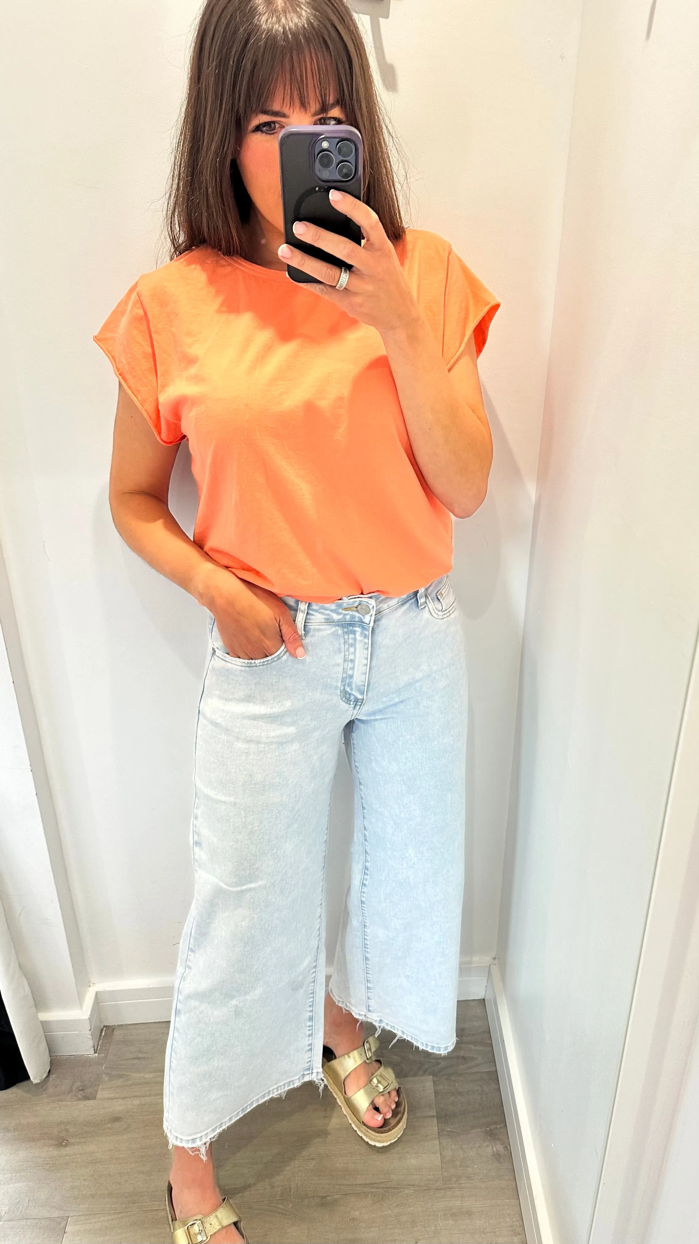 TOXIK LIGHT WASH CROPPED WIDE LEG JEANS