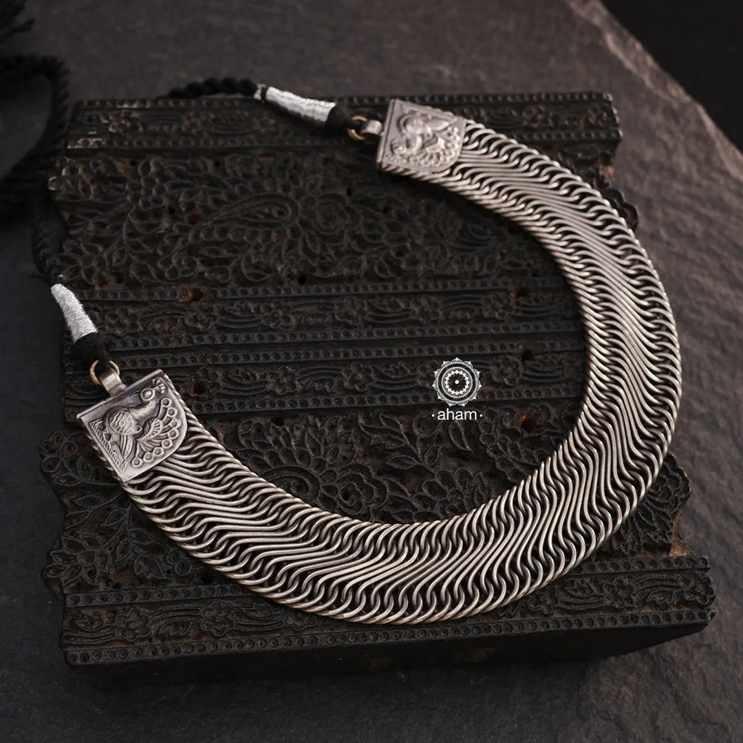 Tribal Flat Silver Neckpiece