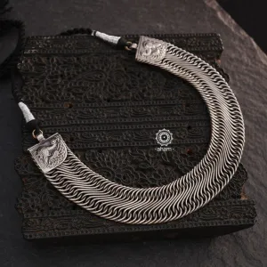 Tribal Flat Silver Neckpiece