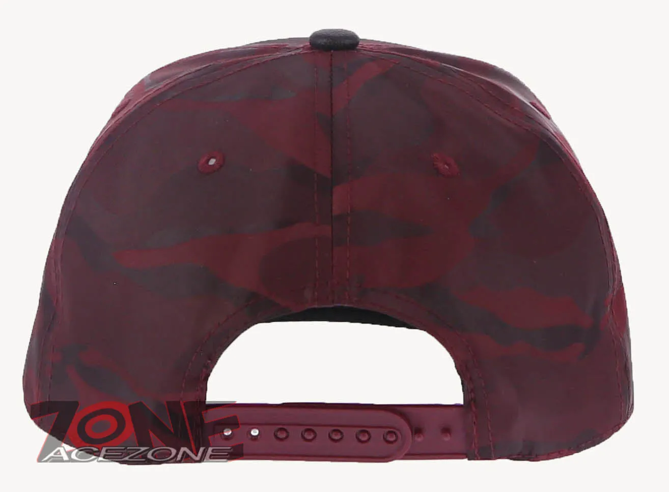 USA FLAG STAR FAUX LEATHER VISOR FLAT BILL BASEBALL CAP HAT CAMOUFLAGE BURGUNDY