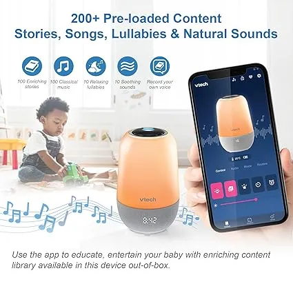V-Hush Soothing Sleep Trainer with Stories/Songs/Sounds & Sleep Program.