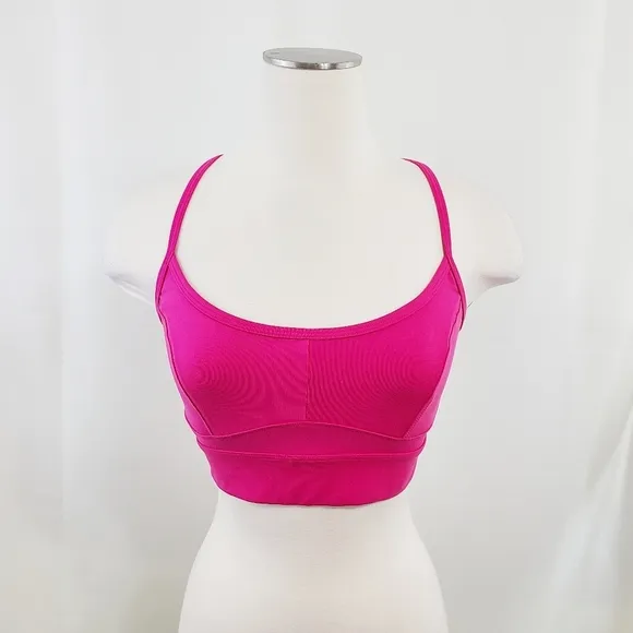 Varley Let's Move Irena Sports Bra Vibrant Fuschia pink size small NWT NEW
