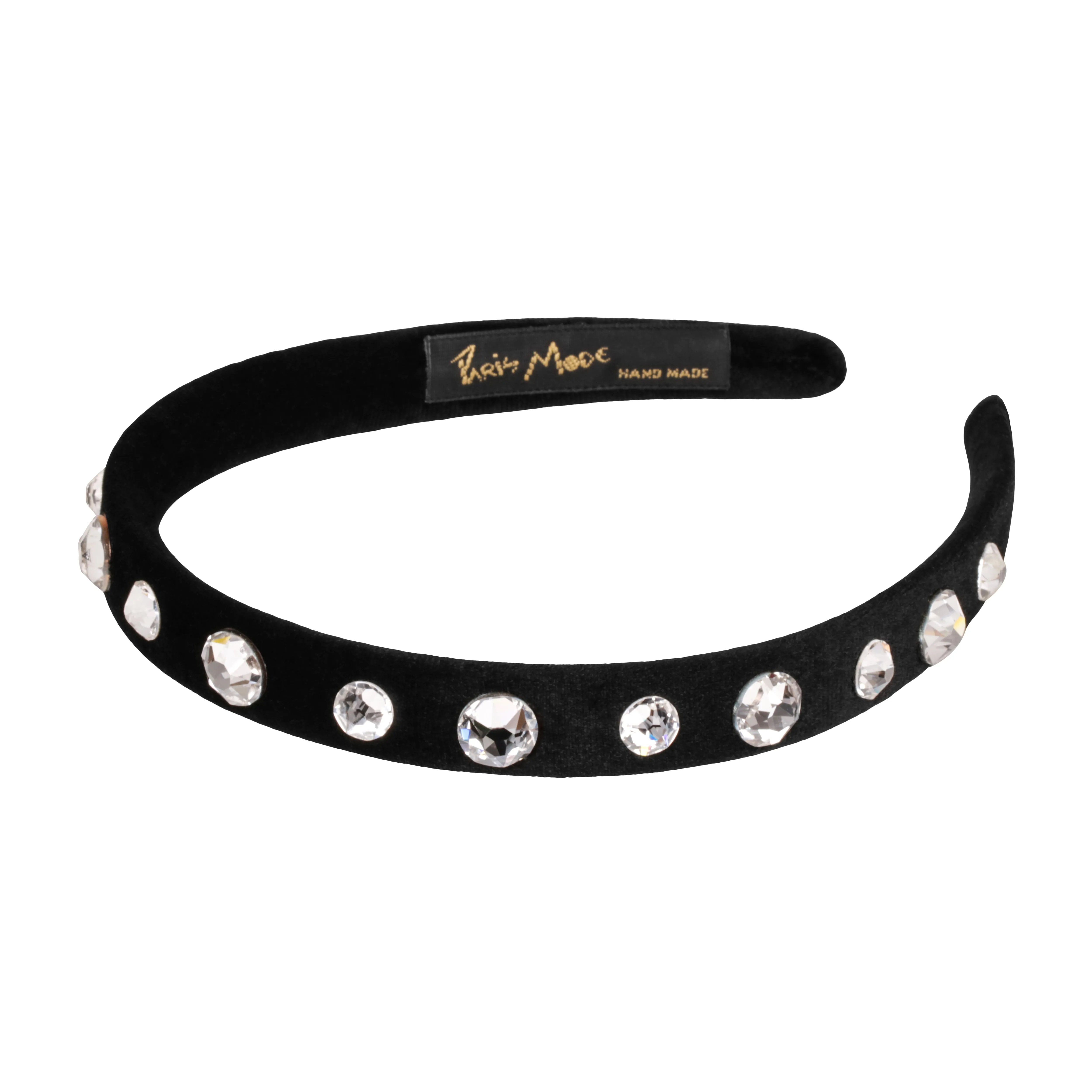 Velvet Crystal 1.5 cm Flat Headband