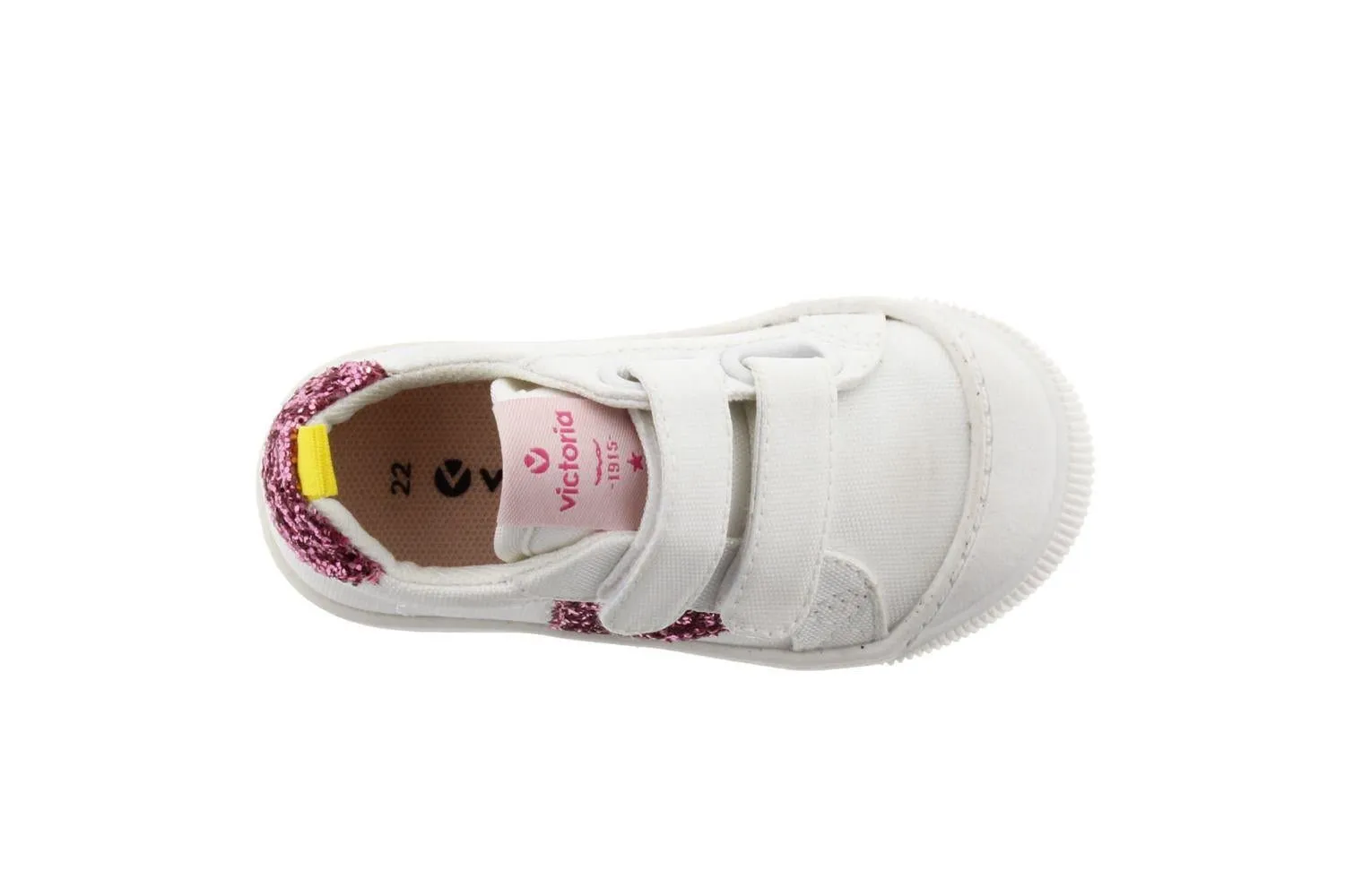 VICTORIA - TRIBU CANVAS TRAINERS - White/Pink Sparkle
