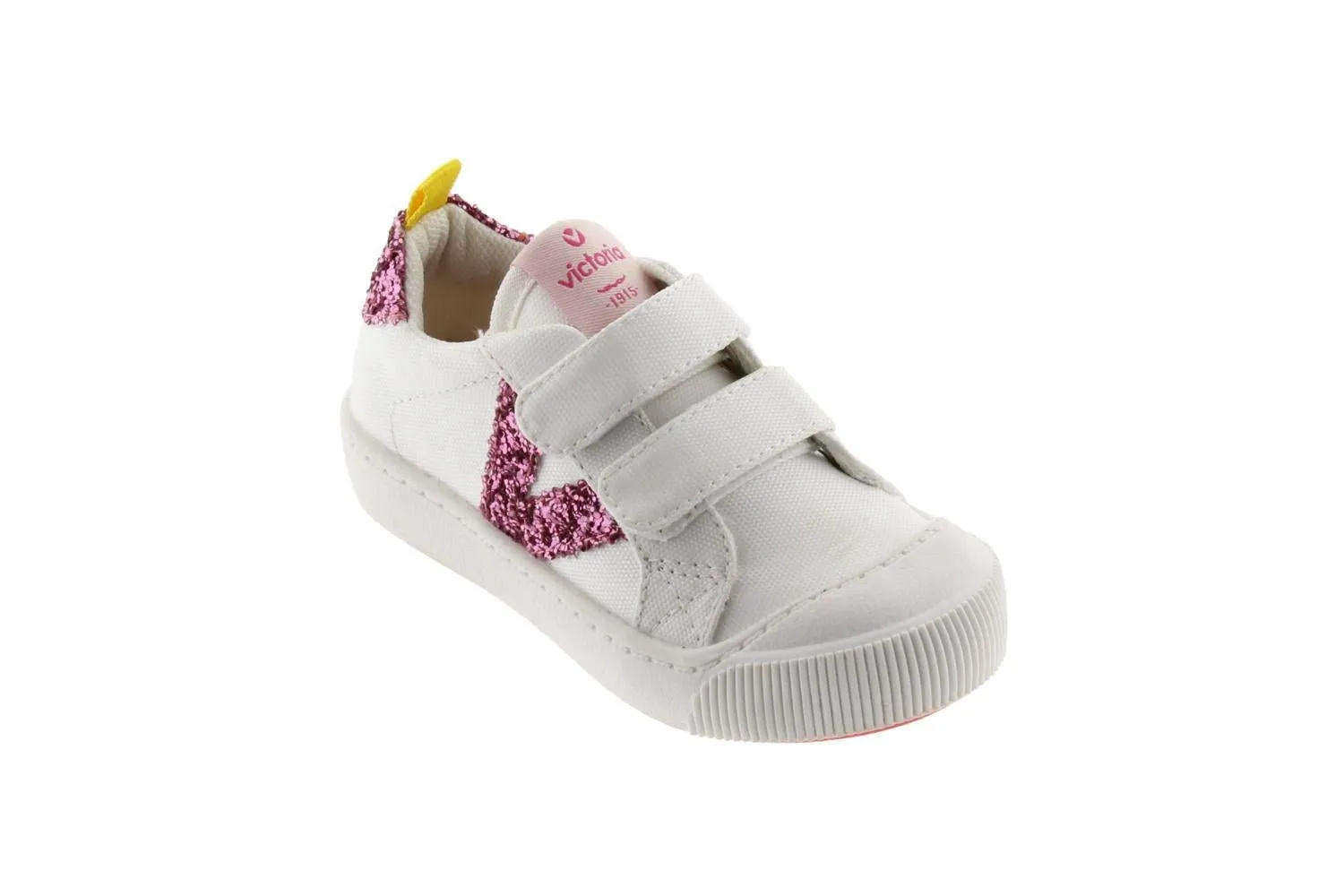 VICTORIA - TRIBU CANVAS TRAINERS - White/Pink Sparkle