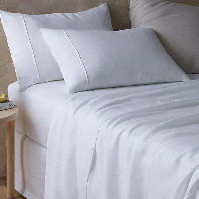 Vintage Design White Hemp Sheet Set