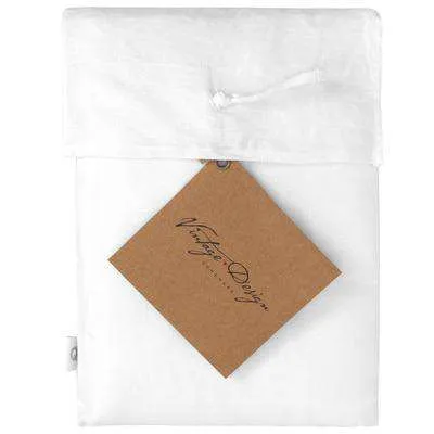 Vintage Design White Hemp Sheet Set