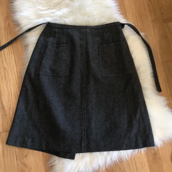 Vintage wool wrap mini skirt