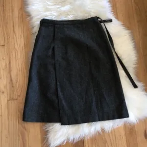 Vintage wool wrap mini skirt