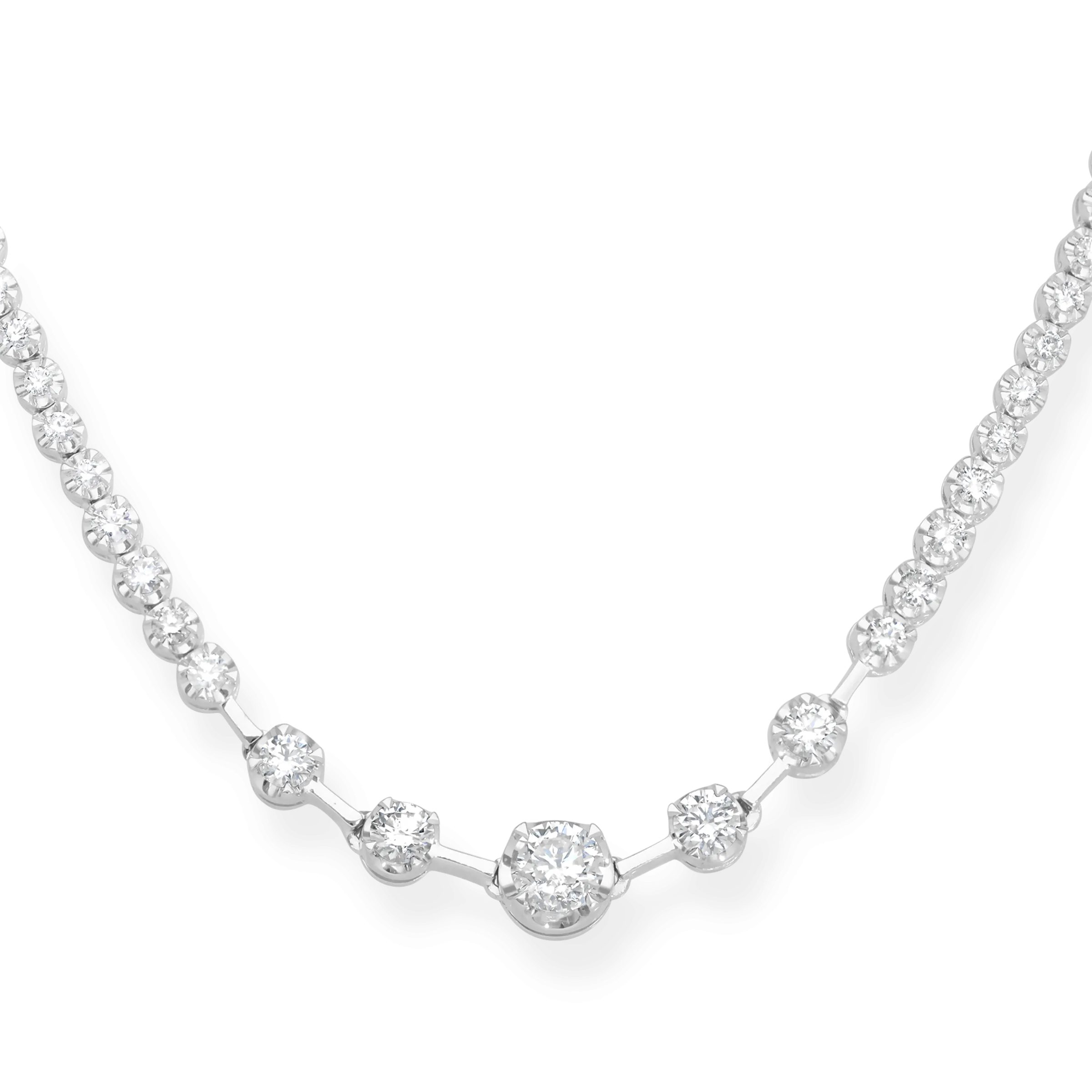 WHITE DIAMOND TENNIS NECKLACE
