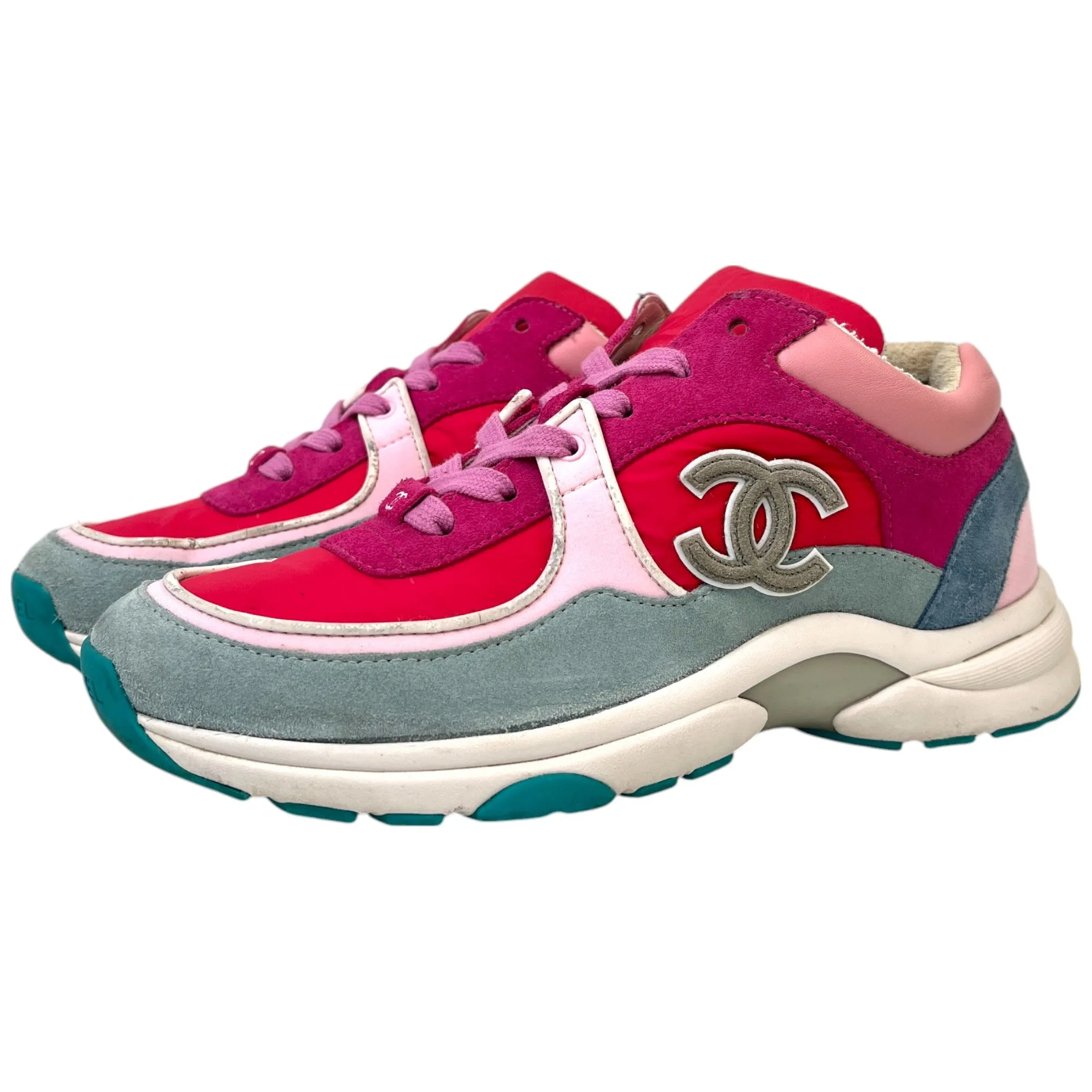 Women's Cc Logo Low Trainers Pink Size EU 37 / UK 4