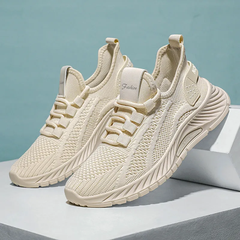 Women's Fashion Lace-Up Mesh Sneakers
