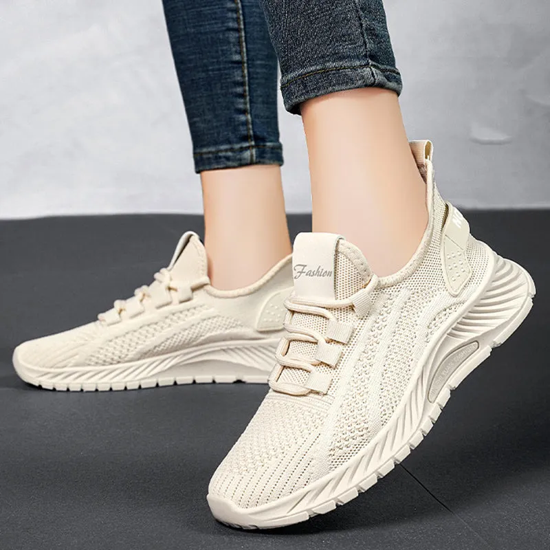 Women's Fashion Lace-Up Mesh Sneakers