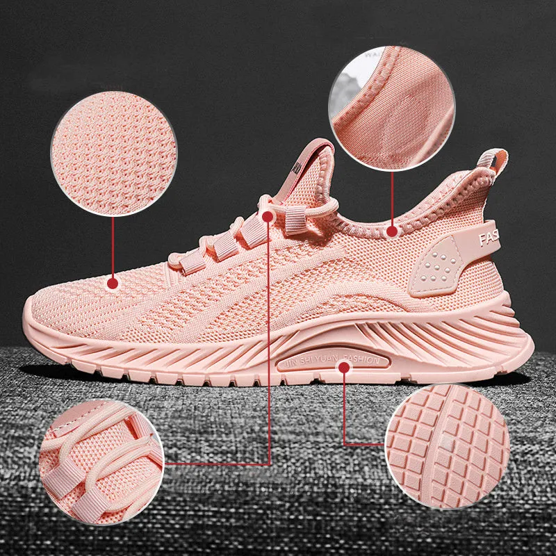 Women's Fashion Lace-Up Mesh Sneakers
